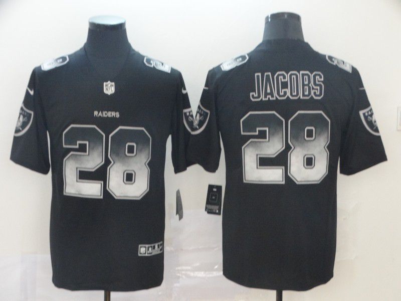 Men Okaland Raiders #28 Jacobs Nike Black Smoke Fashion Limited NFL Jerseys->oakland raiders->NFL Jersey